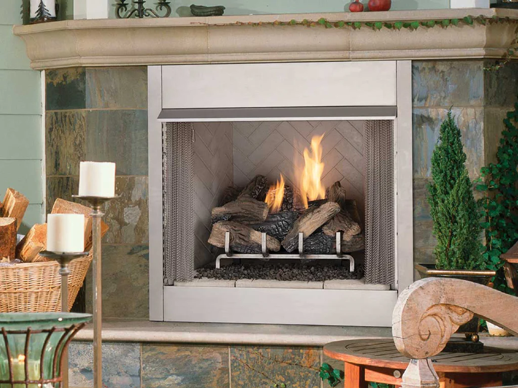 ventless gas fireplace